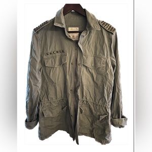 BUTTON UP ARMY FASHION JACKET